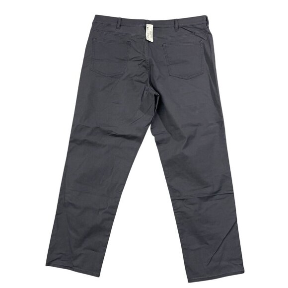 NWOT Lands' End Men's 40 Coolmax 5-Pocket Traditional Fit Charcoal Pants - Picture 3 of 8